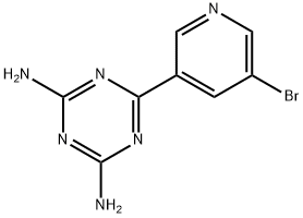 6-(5-BROMOPYRIDIN-3-YL)-1,3,5-TRIAZINE-2,4-DIAMINE Struktur