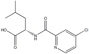 (2S)-2-[[(4-CHLOROPYRIDIN-2-YL)CARBONYL]AMINO]-4-METHYLPENTANOIC ACID Struktur