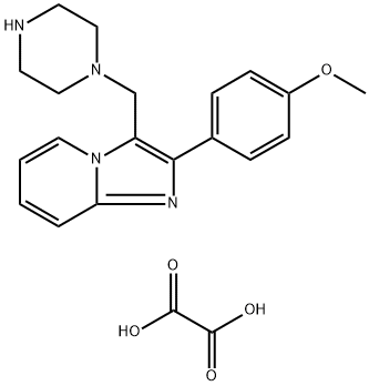 2-(4-METHOXY-PHENYL)-3-PIPERAZIN-1-YLMETHYL-IMIDAZO[1,2-A]PYRIDINE OXALIC ACID SALT Struktur