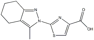 2-(3-METHYL-4,5,6,7-TETRAHYDRO-2H-INDAZOL-2-YL)-1,3-THIAZOLE-4-CARBOXYLIC ACID Struktur