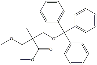 2-METHOXYMETHYL-2-TRIPHENYLMETHYLOXYMETHYL-PROPANOIC ACID METHYL ESTER Struktur