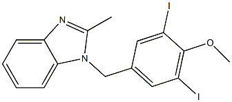 1-(3,5-DIIODO-4-METHOXYBENZYL)-2-METYLBENZIMIDAZOLE Struktur