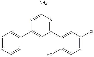 2-(2-AMINO-6-PHENYLPYRIMIDIN-4-YL)-4-CHLOROPHENOL Struktur