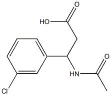 3-ACETYLAMINO-3-(3-CHLORO-PHENYL)-PROPIONIC ACID Struktur