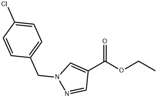 1-(4-CHLORO-BENZYL)-1H-PYRAZOLE-4-CARBOXYLIC ACID ETHYL ESTER Struktur