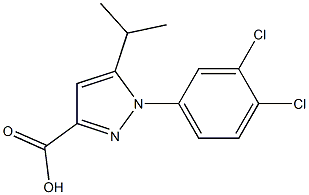 1-(3,4-DICHLORO-PHENYL)-5-ISOPROPYL-1H-PYRAZOLE-3-CARBOXYLIC ACID Struktur