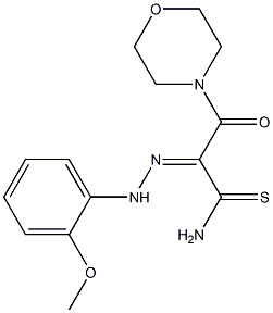 (2Z)-2-[(2-METHOXYPHENYL)HYDRAZONO]-3-MORPHOLIN-4-YL-3-OXOPROPANETHIOAMIDE Struktur