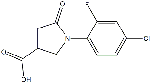 1-(4-CHLORO-2-FLUOROPHENYL)-5-OXOPYRROLIDINE-3-CARBOXYLIC ACID Struktur