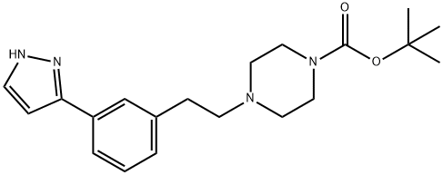 TERT-BUTYL 4-[3-(1H-PYRAZOL-5-YL)PHENETHYL]TETRAHYDRO-1(2H)-PYRAZINECARBOXYLATE Struktur