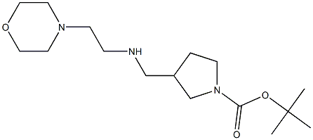 1-BOC-3-([(MORPHOLIN-4-YLETHYL)-AMINO]-METHYL)-PYRROLIDINE Struktur