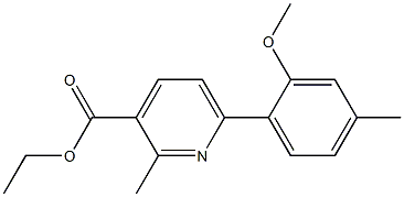 ETHYL 6-(2-METHOXY-4-METHYLPHENYL)-2-METHYLPYRIDINE-3-CARBOXYLATE Struktur