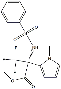 METHYL 3,3,3-TRIFLUORO-2-(1-METHYLPYRROL-2-YL)-N-(PHENYLSULFONYL)ALANINATE Struktur