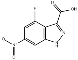 4-FLUORO-6-NITRO-3-(1H)INDAZOLE CARBOXYLIC ACID Struktur