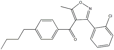 4-(4-N-BUTYLBENZOYL)-3-(2-CHLOROPHENYL)-5-METHYLISOXAZOLE Struktur