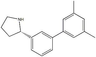 (2S)-2-[3-(3,5-DIMETHYLPHENYL)PHENYL]PYRROLIDINE Struktur