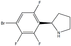 (2R)-2-(4-BROMO-2,3,6-TRIFLUOROPHENYL)PYRROLIDINE Struktur