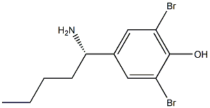 4-((1S)-1-AMINOPENTYL)-2,6-DIBROMOPHENOL Struktur