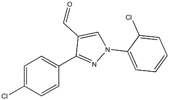 1-(2-CHLOROPHENYL)-3-(4-CHLOROPHENYL)-1H-PYRAZOLE-4-CARBALDEHYDE Struktur