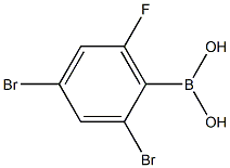 2,4-DIBROMO-6-FLUOROPHENYLBORONIC ACID Struktur