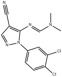 N'-[4-CYANO-1-(3,4-DICHLOROPHENYL)-1H-PYRAZOL-5-YL]-N,N-DIMETHYLIMINOFORMAMIDE Struktur