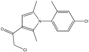 2-CHLORO-1-[1-(4-CHLORO-2-METHYLPHENYL)-2,5-DIMETHYL-1H-PYRROL-3-YL]ETHANONE Struktur