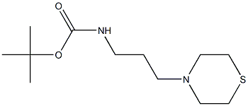 4-(N-BOC)-3-AMINOPROPYLTHIOMORPHOLINE Struktur