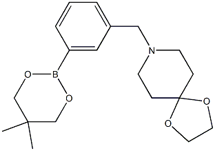 8-[3-(5,5-DIMETHYL-1,3,2-DIOXABORINAN-2-YL)BENZYL]-1,4-DIOXA-8-AZASPIRO[4.5]DECANE Struktur