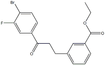 4'-BROMO-3-(3-CARBOETHOXYPHENYL)-3'-FLUOROPROPIOPHENONE Struktur