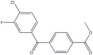 METHYL 4-(4-CHLORO-3-FLUOROBENZOYL)BENZOATE Struktur