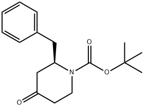 TERT-BUTYL (2R)-2-BENZYL-4-OXOPIPERIDINE-1-CARBOXYLATE Struktur