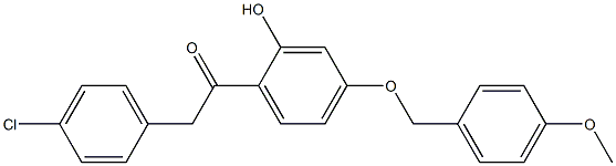 1-(4-(4-METHOXYBENZYLOXY)-2-HYDROXYPHENYL)-2-(4-CHLOROPHENYL)ETHANONE Struktur