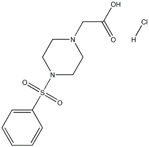 (4-BENZENESULFONYL-PIPERAZIN-1-YL)-ACETIC ACID HYDROCHLORIDE Struktur