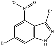 3,6-DIBROMO-4-NITRO (1H)INDAZOLE Struktur