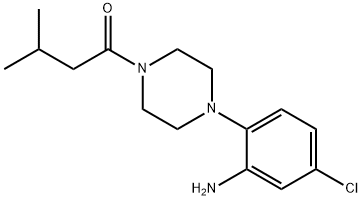 5-CHLORO-2-(4-(3-METHYLBUTANOYL)PIPERAZIN-1-YL)ANILINE Struktur