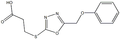 3-([5-(PHENOXYMETHYL)-1,3,4-OXADIAZOL-2-YL]THIO)PROPANOIC ACID Struktur