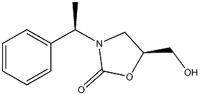 (5S)-5-(HYDROXYMETHYL)-3-[(1R)-1-PHENYLETHYL]-2-OXAZOLIDINONE Struktur