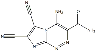 4-AMINO-6,7-DICYANOIMIDAZO[2,1-C][1,2,4]TRIAZINE-3-CARBOXAMIDE Struktur