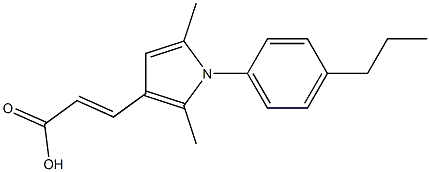 (2E)-3-[2,5-DIMETHYL-1-(4-PROPYLPHENYL)-1H-PYRROL-3-YL]ACRYLIC ACID Struktur