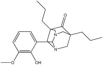 2-(2-HYDROXY-3-METHOXYPHENYL)-5,7-DIPROPYL-1,3-DIAZATRICYCLO[3.3.1.1~3,7~]DECAN-6-ONE Struktur