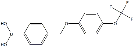 4-[4'-(TRIFLUOROMETHOXY)PHENOXYMETHYL]PHENYLBORONIC ACID Struktur