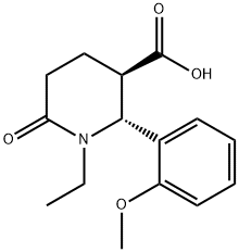 (2R,3R)-1-ETHYL-2-(2-METHOXYPHENYL)-6-OXOPIPERIDINE-3-CARBOXYLIC ACID Struktur