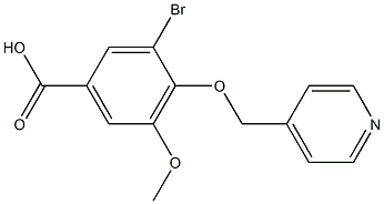 3-BROMO-5-METHOXY-4-(PYRIDIN-4-YLMETHOXY)BENZOIC ACID Struktur