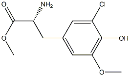 METHYL (2R)-2-AMINO-3-(3-CHLORO-4-HYDROXY-5-METHOXYPHENYL)PROPANOATE Struktur