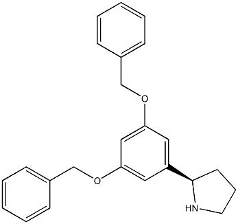 1-((2R)PYRROLIDIN-2-YL)-3,5-BIS(PHENYLMETHOXY)BENZENE Struktur