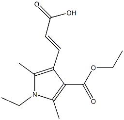 (2E)-3-[4-(ETHOXYCARBONYL)-1-ETHYL-2,5-DIMETHYL-1H-PYRROL-3-YL]ACRYLIC ACID Struktur