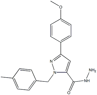 1-(4-METHYLBENZYL)-3-(4-METHOXYPHENYL)-1H-PYRAZOLE-5-CARBOHYDRAZIDE Struktur