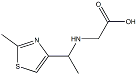 [1-(2-METHYL-THIAZOL-4-YL)-ETHYLAMINO]-ACETIC ACID Struktur