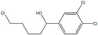 5-CHLORO-1-(3,4-DICHLOROPHENYL)-1-PENTANOL Struktur