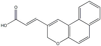 (2E)-3-(3H-BENZO[F]CHROMEN-2-YL)ACRYLIC ACID Struktur