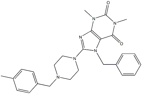 1,3-DIMETHYL-7-BENZYL-8-[4-(4-METHYLBENZYL)PIPERAZIN-1-YL]-3,7-DIHYDRO-1H-PURINE-2,6-DIONE Struktur